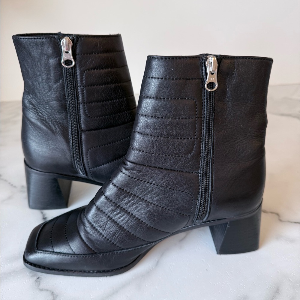 L’intervalle Black Leather Ankle Boot size 7 Grunge Goth Witchy Whimsigoth Boho - Picture 4 of 7